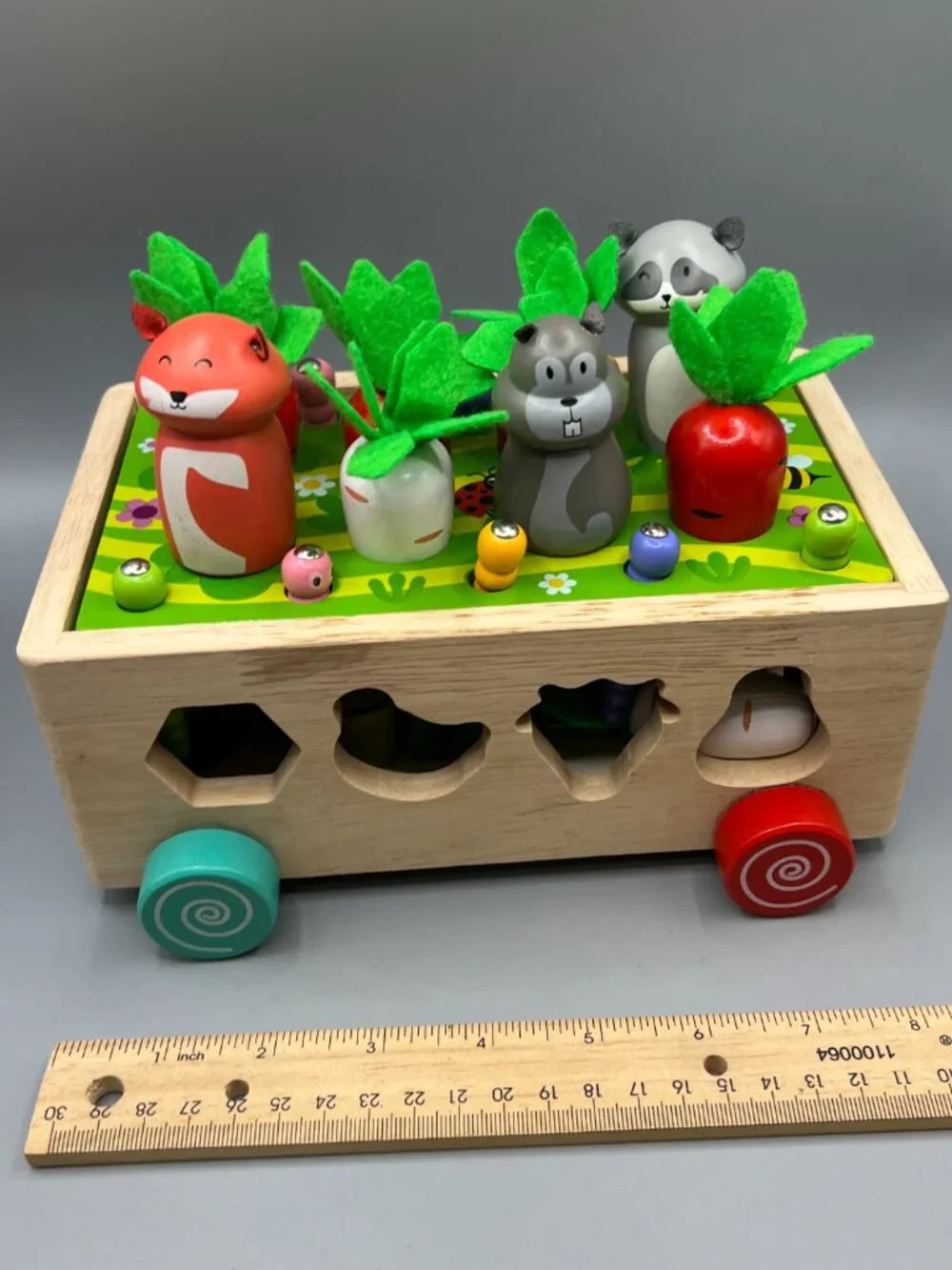 Montessori Wood Sorting Farm/Orchard Set Handcrafted 8.5”x5”x3.5”